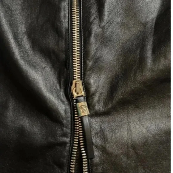 NWT Versace leather skirt size 38 which is a size 0. - Picture 3 of 4